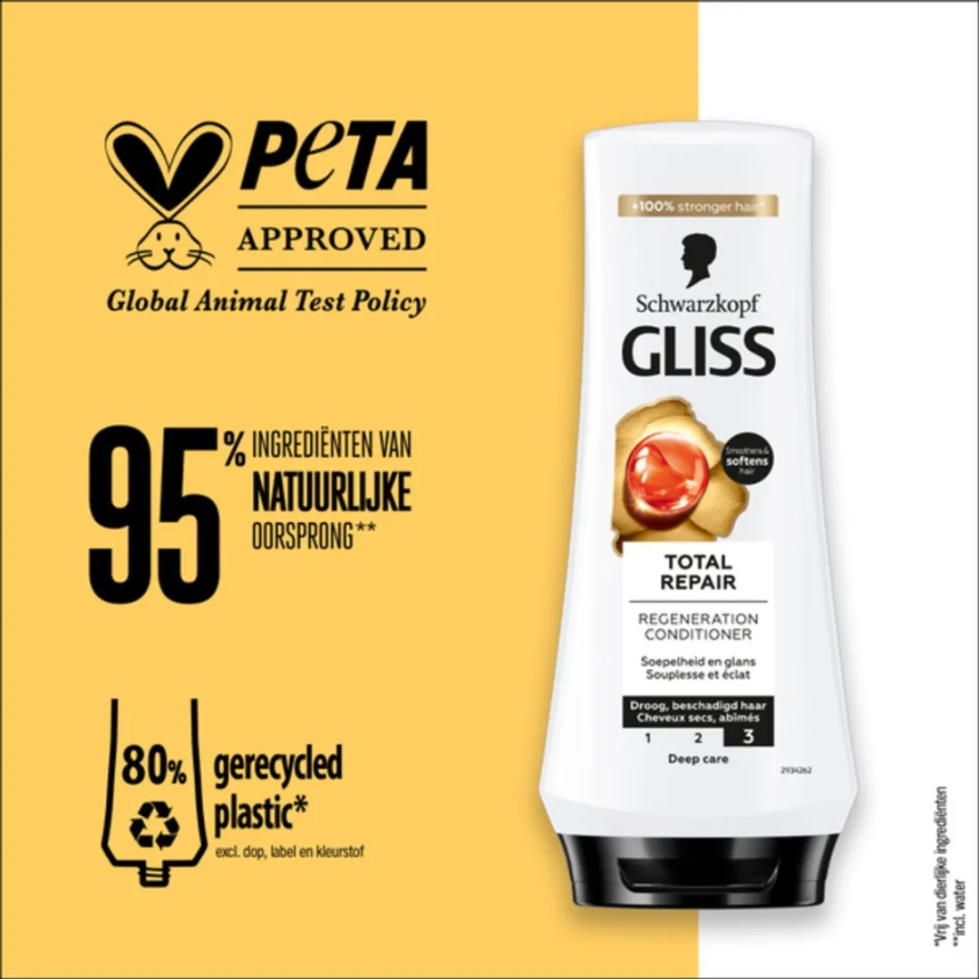 Schwarzkopf Gliss Kur Conditioner Totaal Herstel 200ml - 10 Stuks