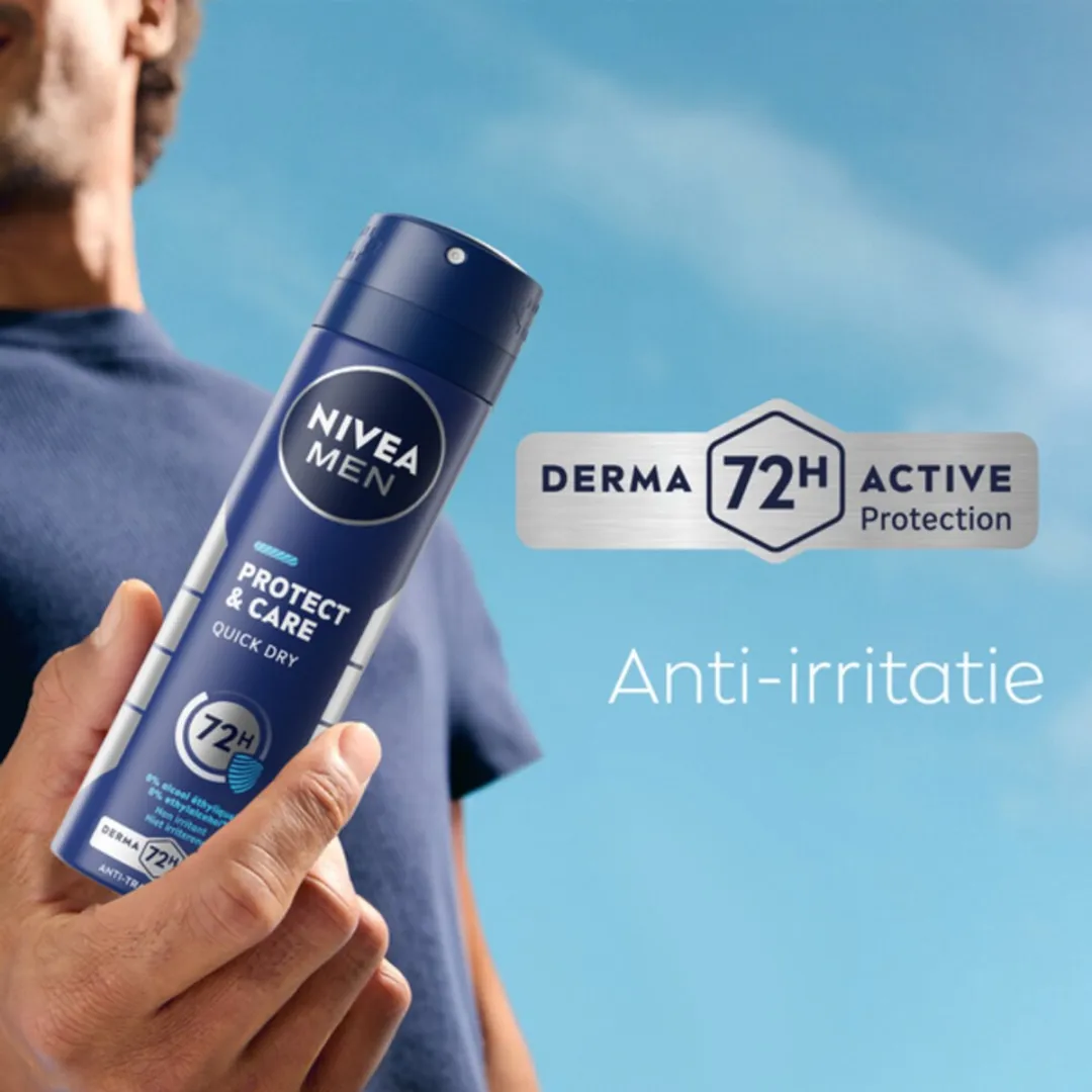 NIVEA Men Deodorant Spray Protect & Care 150ml - 7 Stuks