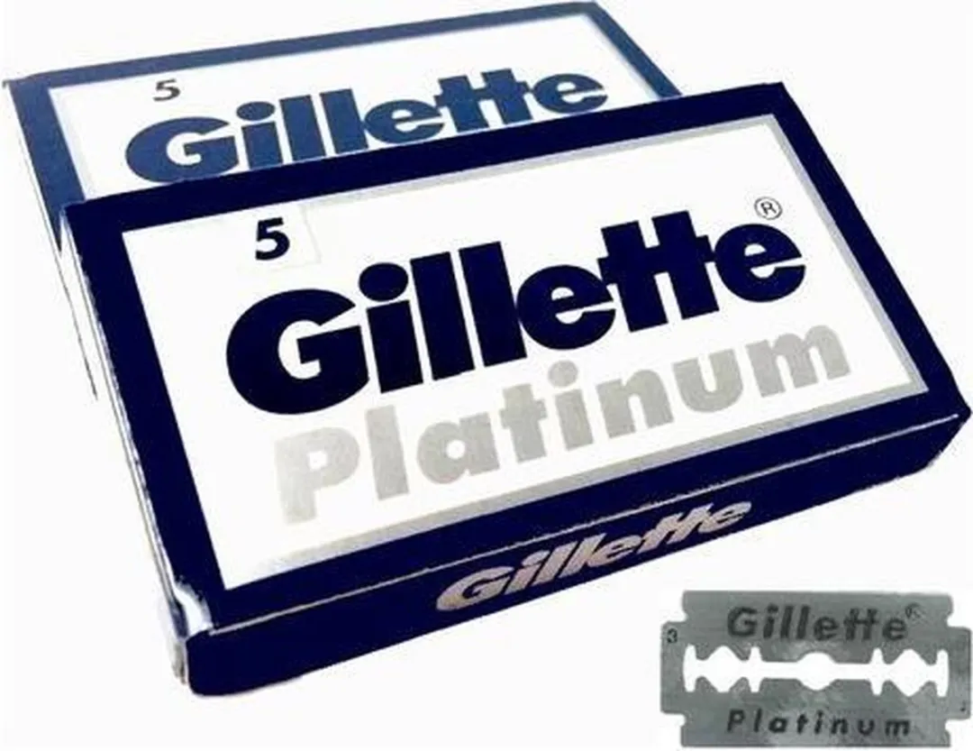 Gillette Platinum Safety Razor - 5 Stuks - Aluminium