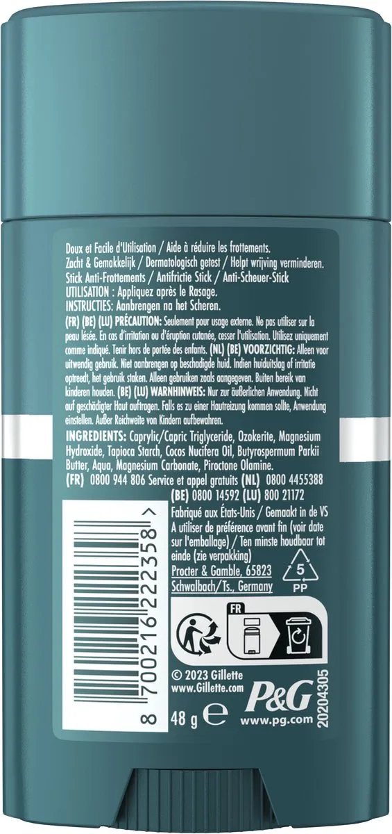 Gillette Intimate Anti-Schuurstick 48g