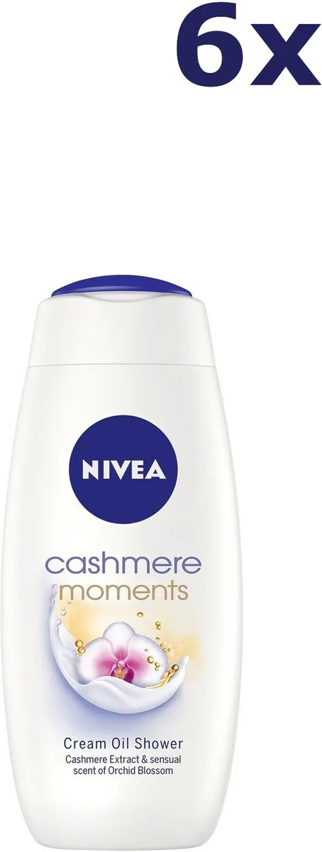 NIVEA Douchecrème Cashmere Moments 2400ml - 6 Stuks