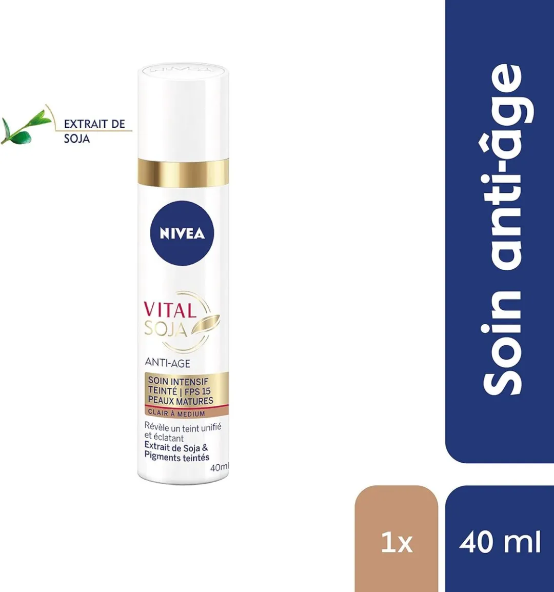NIVEA Vital Soja Anti-Aging Light Tinted SPF 15 - 40ml