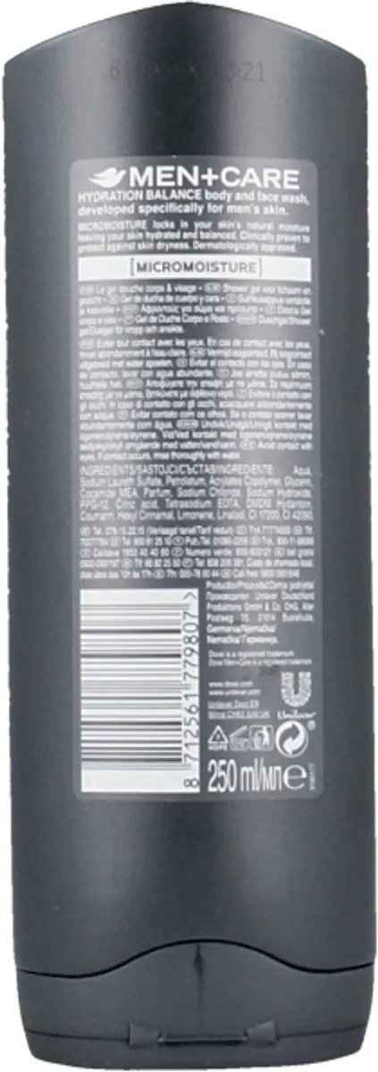 Dove Men+Care Douchegel Hydration Balance 250ml