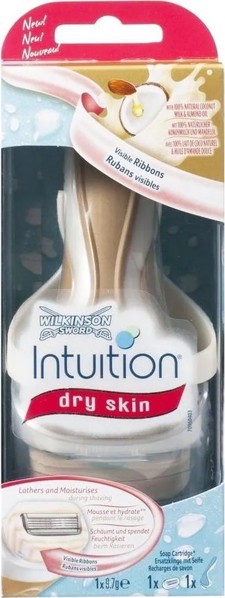 Wilkinson Sword Intuition Dry Skin Scheermes - 4 Bladen - Paars
