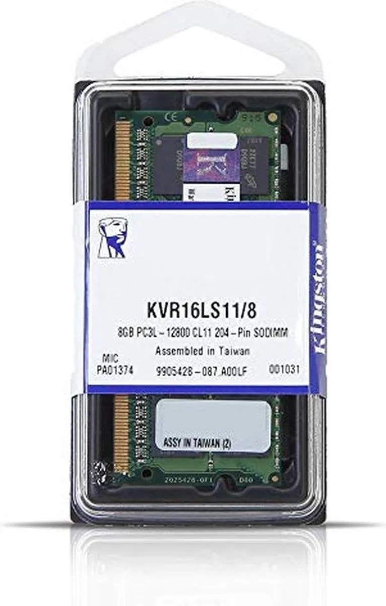 Kingston KCP3L16SD8/8 Laptopgeheugen 8GB DDR3L SODIMM 1600MHz