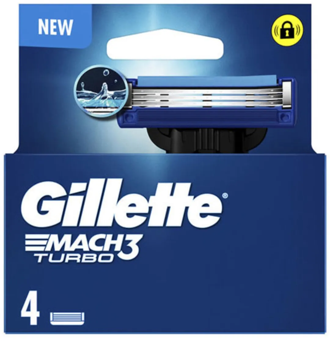Gillette Mach 3 Turbo Scheermesjes - 12 Stuks