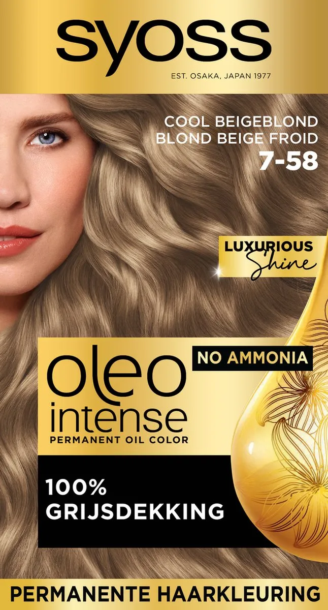 SYOSS Oleo Intense 7-58 Haarverf Cool Beige Blond - 115ml