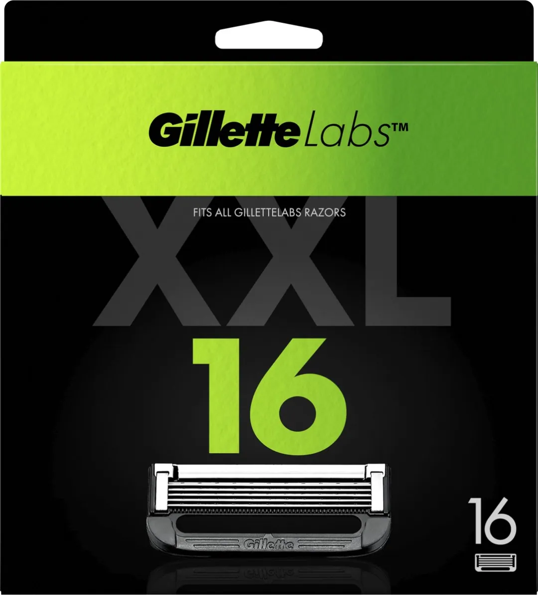 Gillette Scheermes Voor GilletteLabs 16 Stuks - 5 Bladen - Zwart
