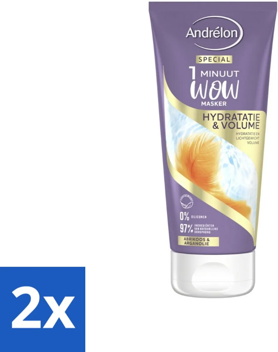 Andrélon WOW 1 Minuut Masker Hydratatie & Volume 180ml