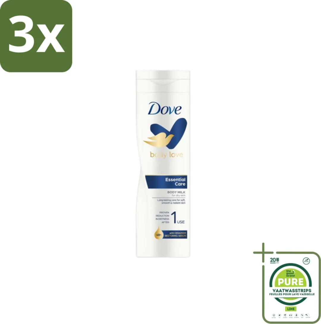 Dove Essential Women Bodylotion 1200ml - 3 Stuks
