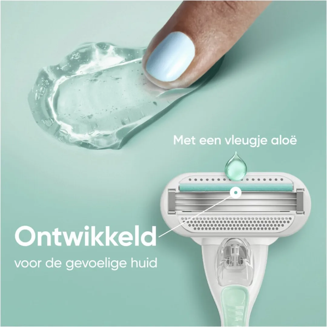 Gillette Venus Smooth Sensitive Scheersysteem 5 Bladen - Lichtgroen