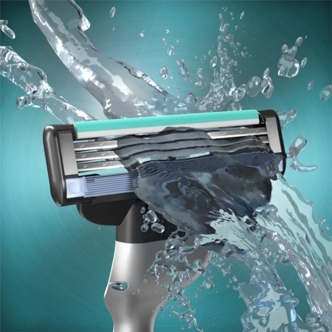 Gillette Mach3 Scheerset - 5 Mesjes - Blauw/Zilver/Zwart