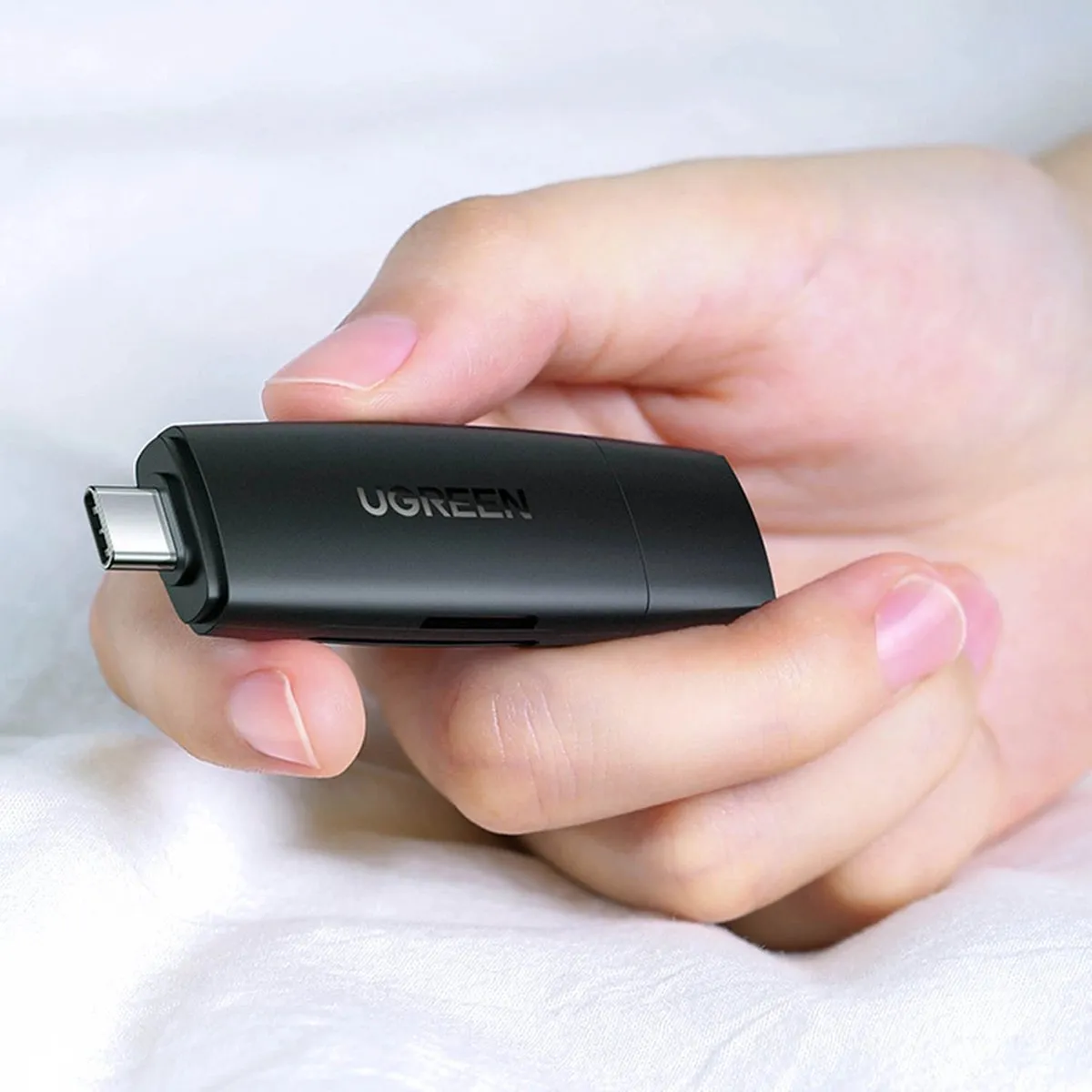 Ugreen CM304 SD-kaartlezeradapter - USB-A/USB-C - Zwart