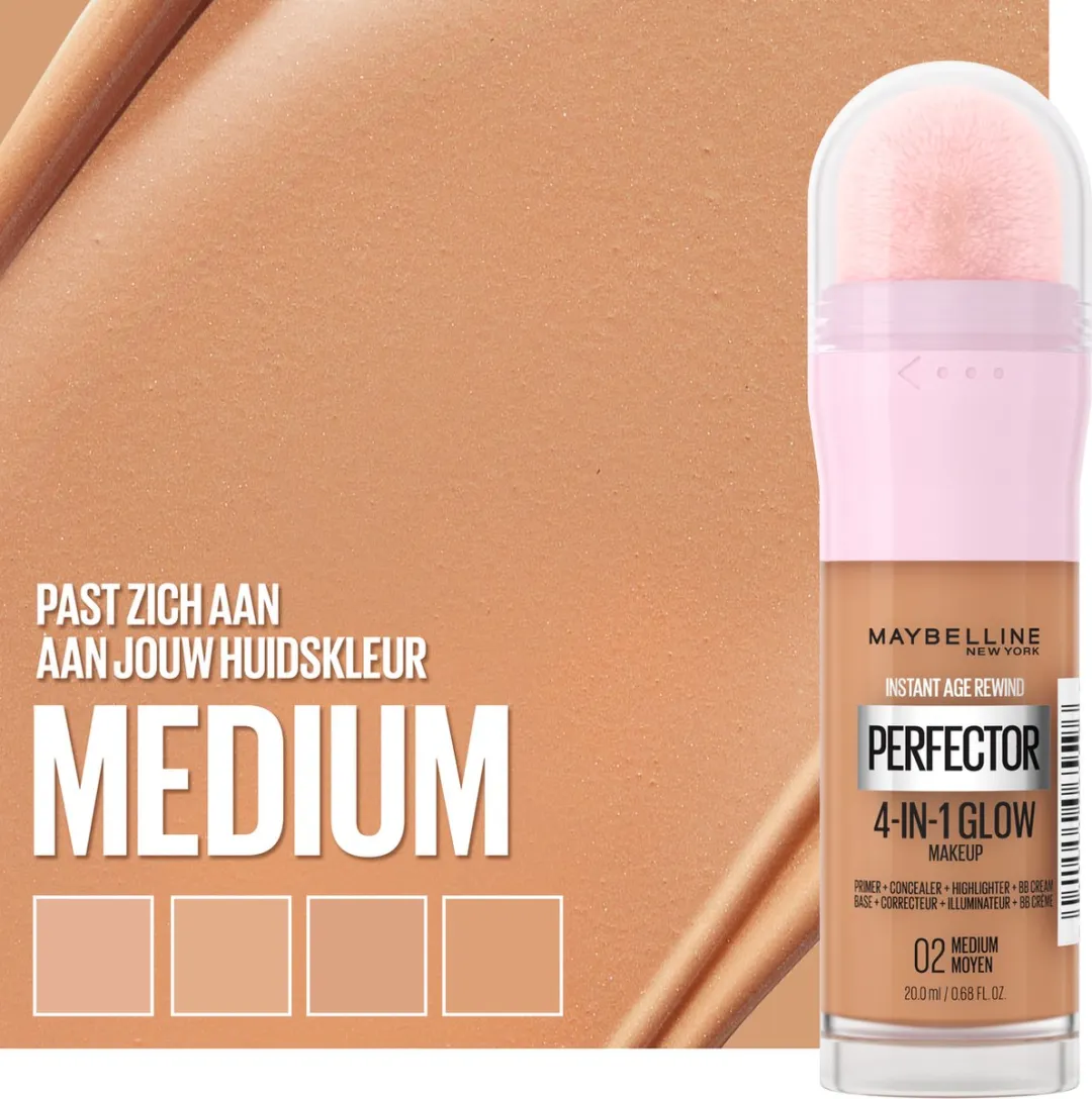 Maybelline New York Instant Anti-Age Perfector 4-in-1 Glow - Medium - 20ml