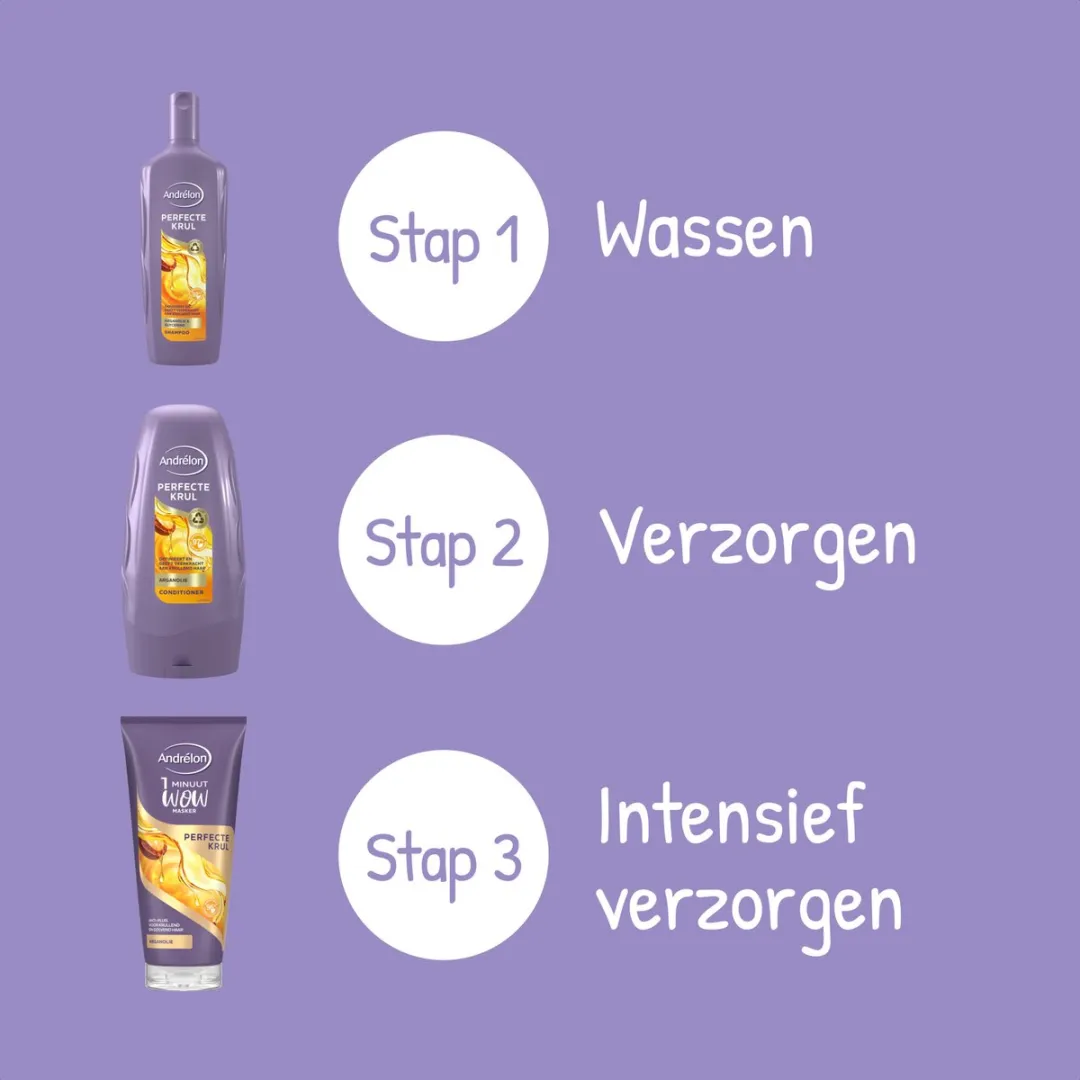 Andrélon 1 Minuut WOW Masker Krullend Haar 6x180ml