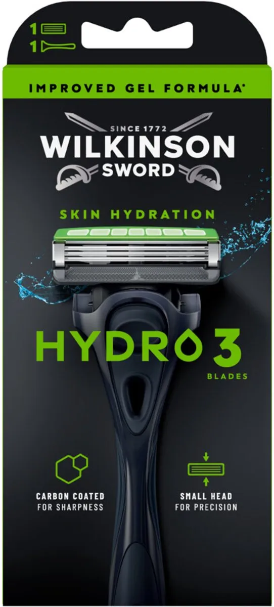 Wilkinson Hydro 3 Scheersysteem - 3 Stuks - Groen/Zwart