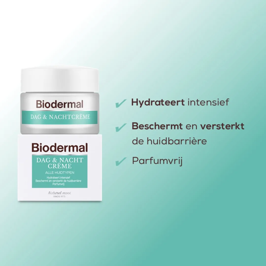 Biodermal Dag- en Nachtcrème Hydraterend 50ml