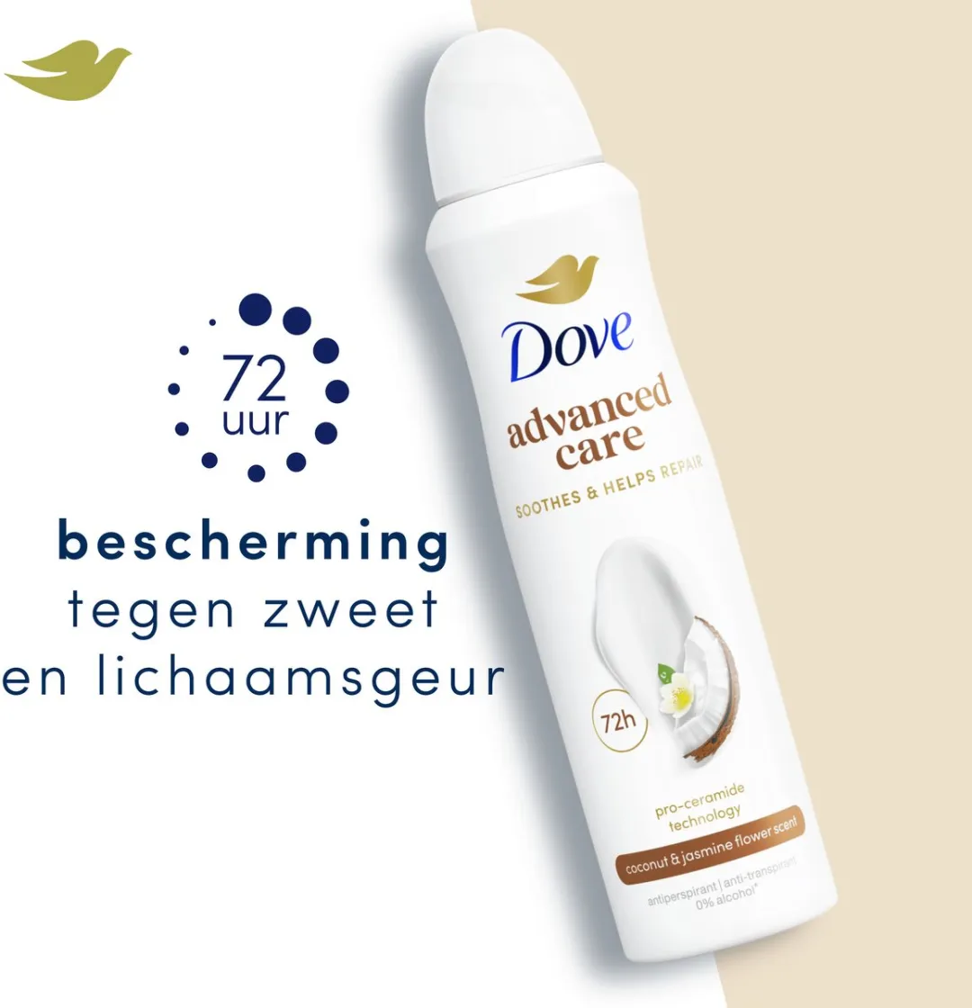 Dove Anti-Transpirant Spray Advanced Care Coconut & Jasmine Flower - 6x150ml