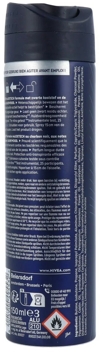 NIVEA MEN Deep Deodorant Spray 150ml - afbeelding 6 van 6