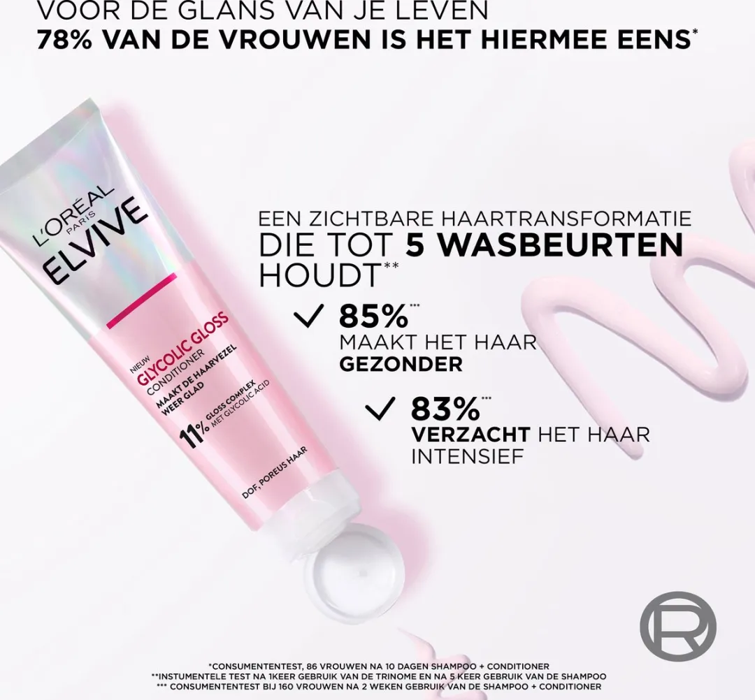 L'Oréal Paris Elvive Glycolic Gloss Conditioner 150ml - afbeelding 6 van 6