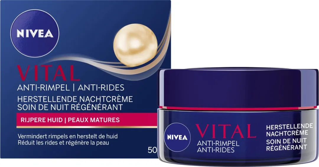 NIVEA Vital Anti-Rimpel Nachtcrème 50ml