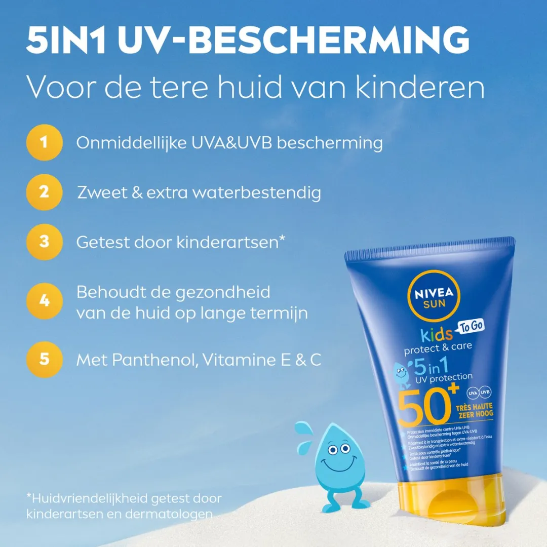 NIVEA SUN Kids Protect & Hydrate Pocket Zonnebrandmelk SPF 50+ 50ml