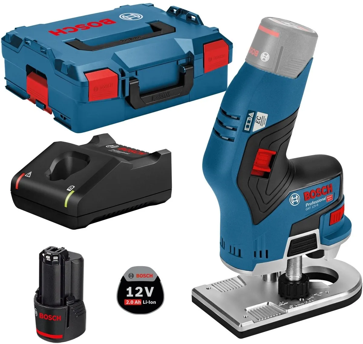 Bosch GKF 12V-8 Accukantenfrees - 12V - Blauw