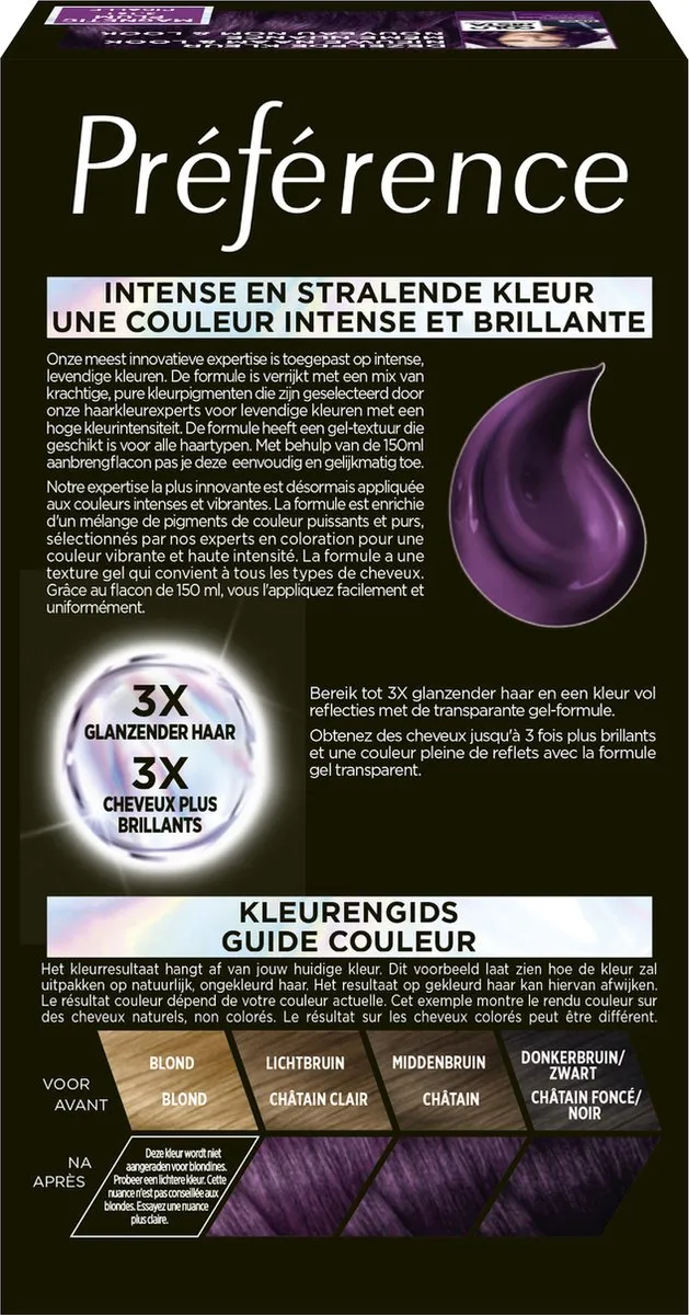 L'Oréal Paris Préférence Vivids 3.161 Haarkleuring - Permanent - Blauw/Roze