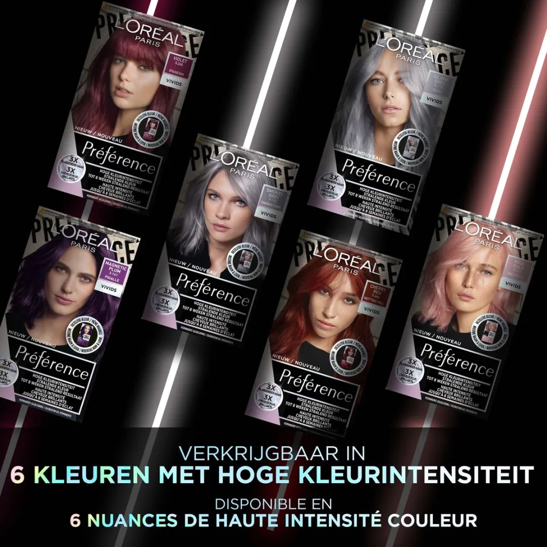 L'Oréal Paris Préférence Vivids 3.161 Haarkleuring - Permanent - Blauw/Roze