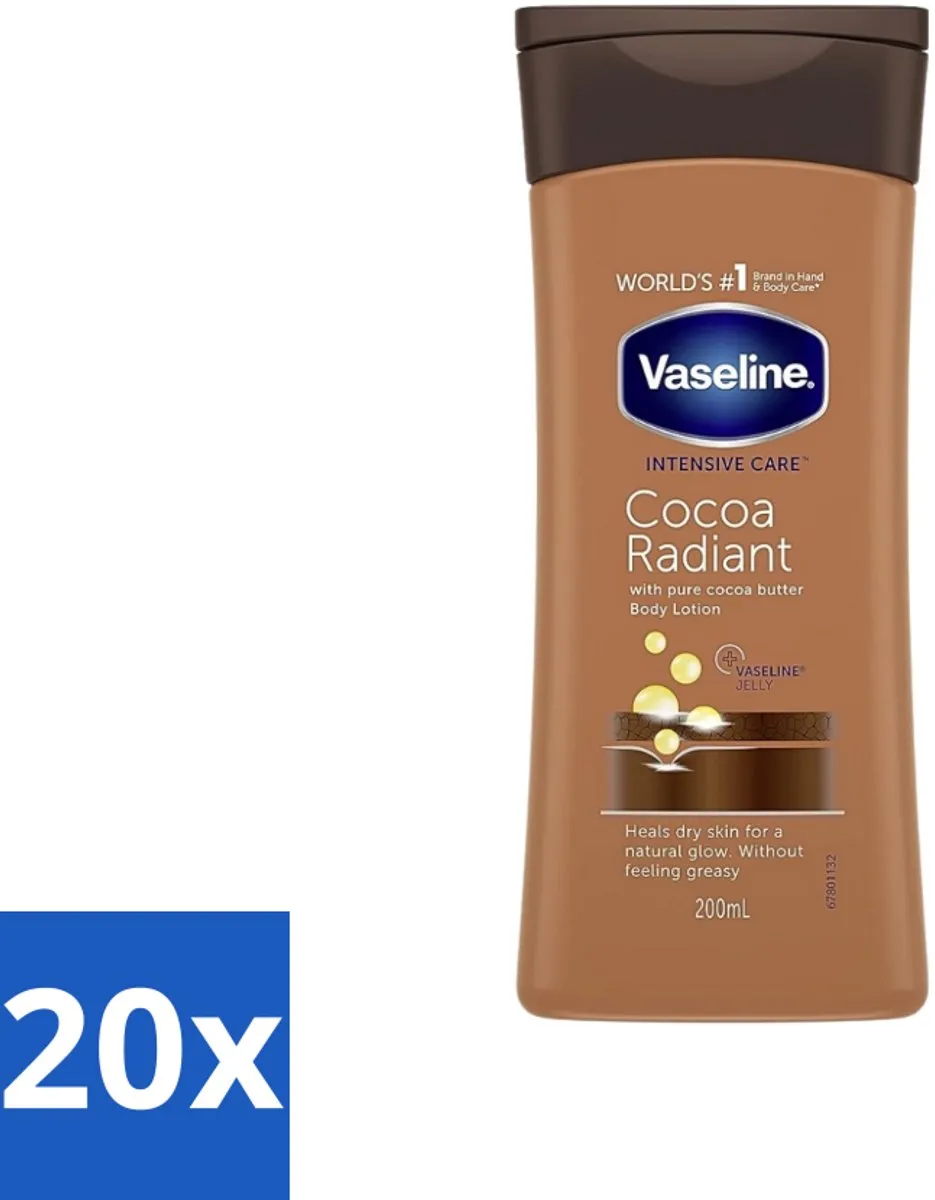 Vaseline Bodylotion Cocoa 200ml - 20 Stuks
