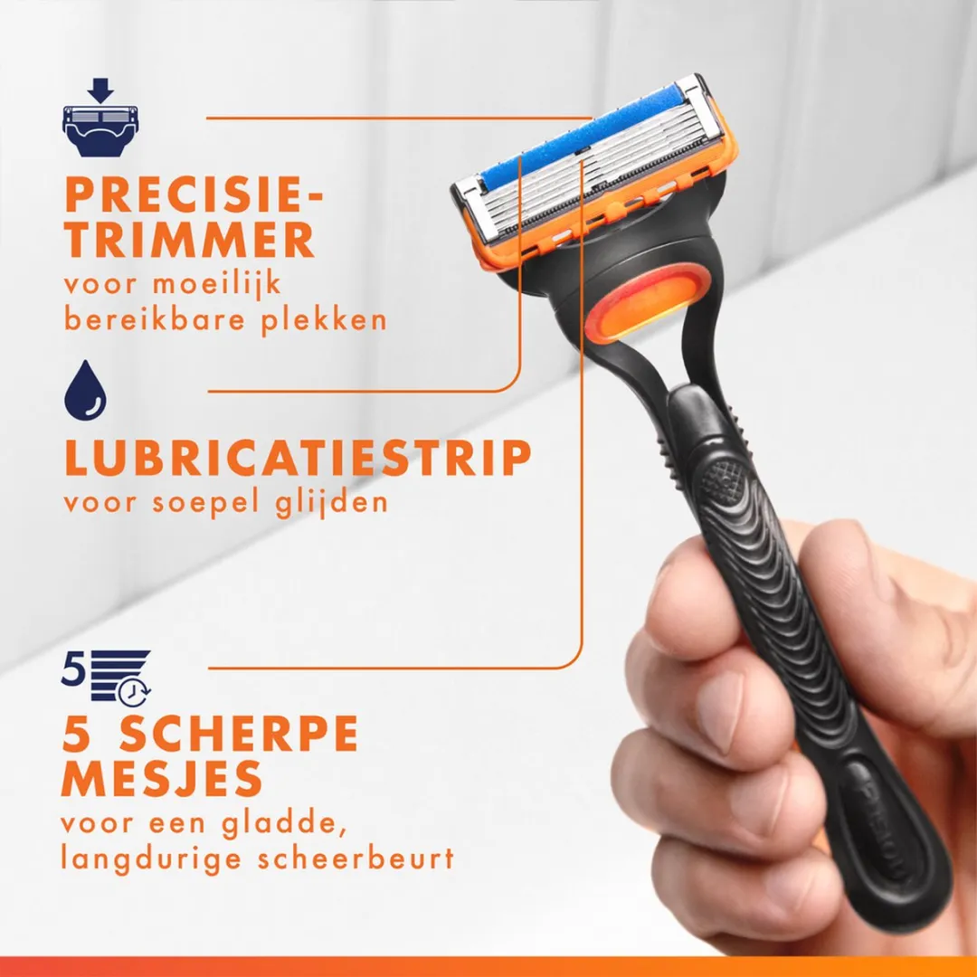 Gillette Fusion5 Scheermesjes 28 Stuks - Oranje/Blauw
