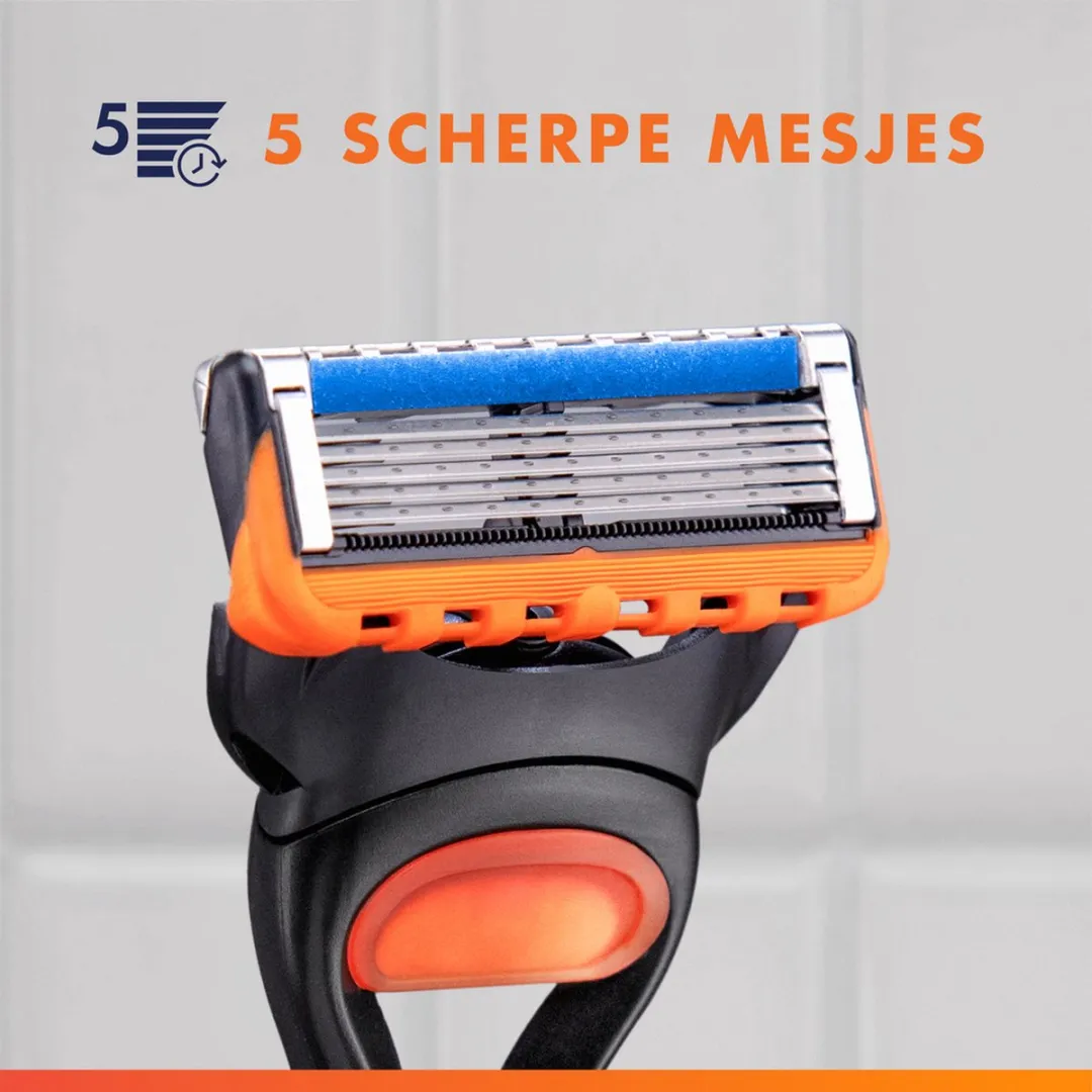 Gillette Fusion5 Scheermesjes 28 Stuks - Oranje/Blauw