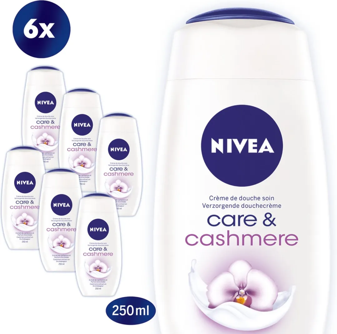 NIVEA Care & Cashmere Douchecrème 250ml - 6 Stuks
