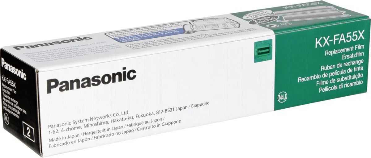 Panasonic KX-FA55X Thermotransferlint - Zwart - 2 Stuks