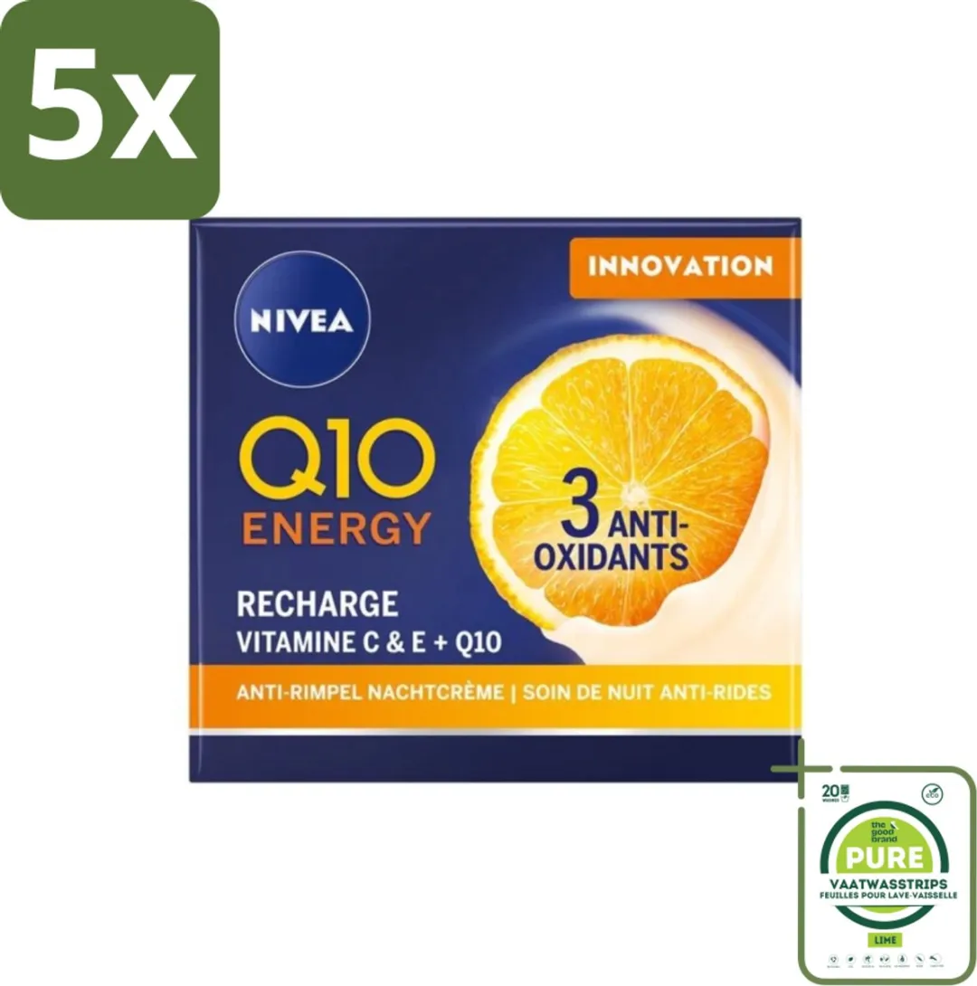 NIVEA Nachtcrème Q10 Energy Recharge 250ml