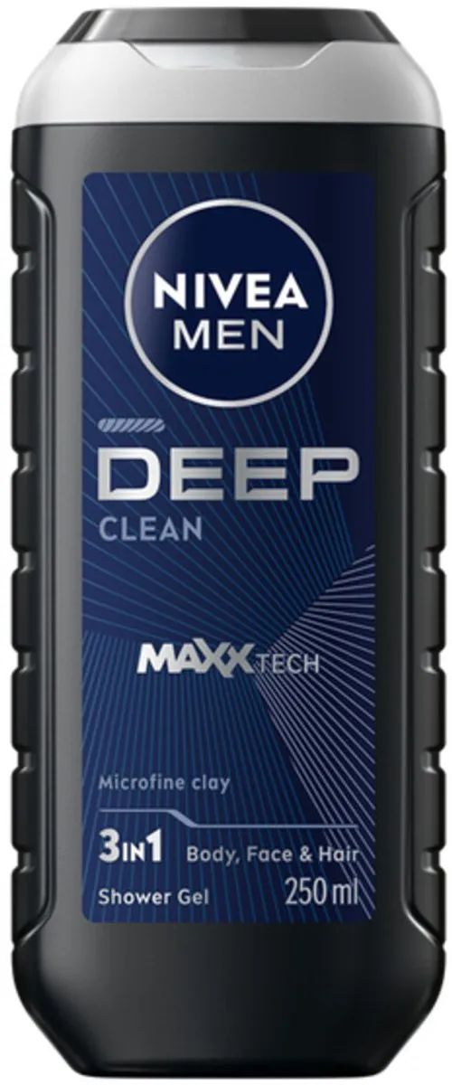 NIVEA Men Deep Clean Douchegel 250ml - 3 Stuks