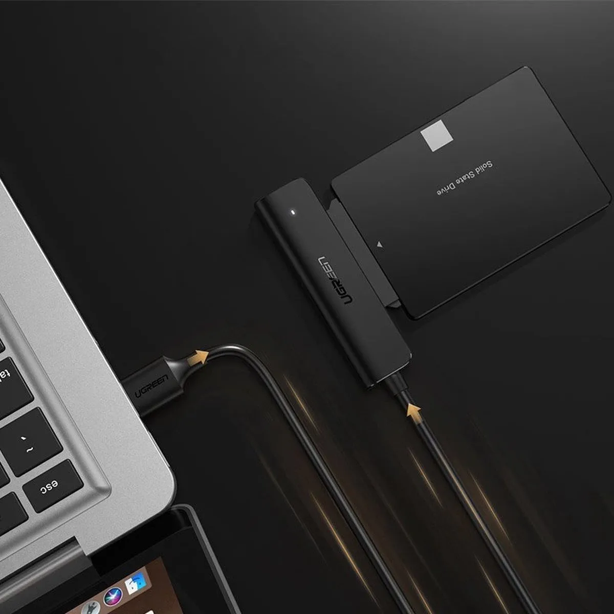 Ugreen USB 3.0 naar SATA Adapter 2,5 inch HDD/SSD - Zwart - afbeelding 6 van 6