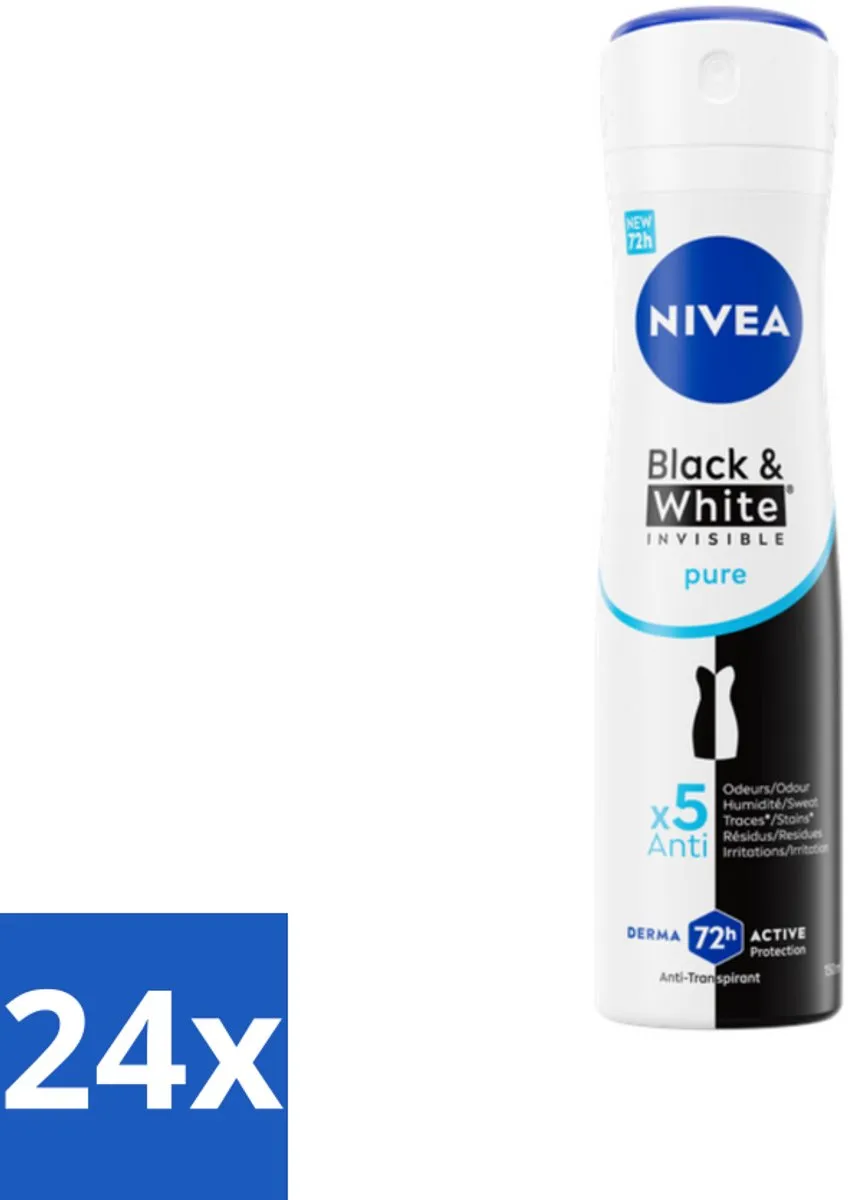 NIVEA Black & White Invisible Pure Deo Spray 150ml