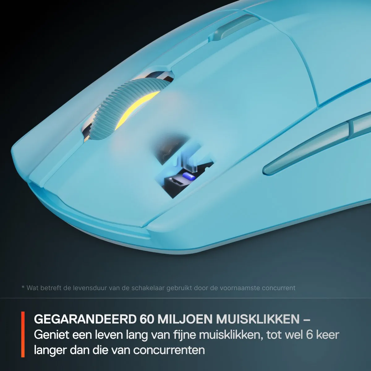 SteelSeries Rival 3 Wireless Gen 2 Gamingmuis 62526 - Lichtblauw