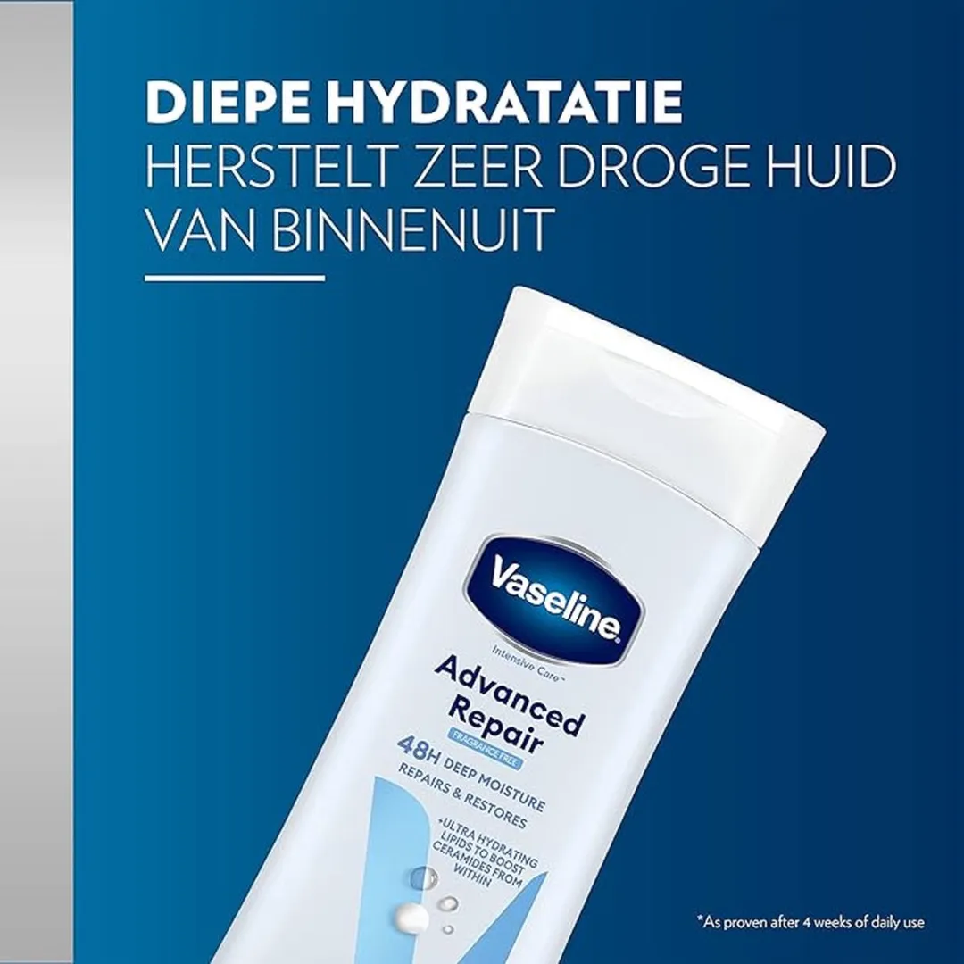 Vaseline Advanced Repair Bodylotion 1200ml - 3 Stuks