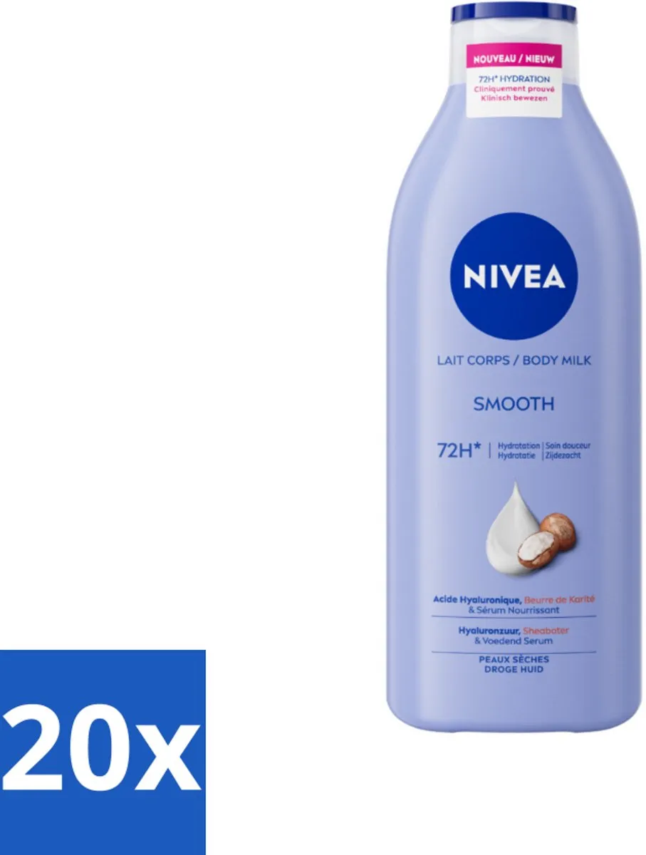 NIVEA Smooth Body Milk Sheaboter 400ml