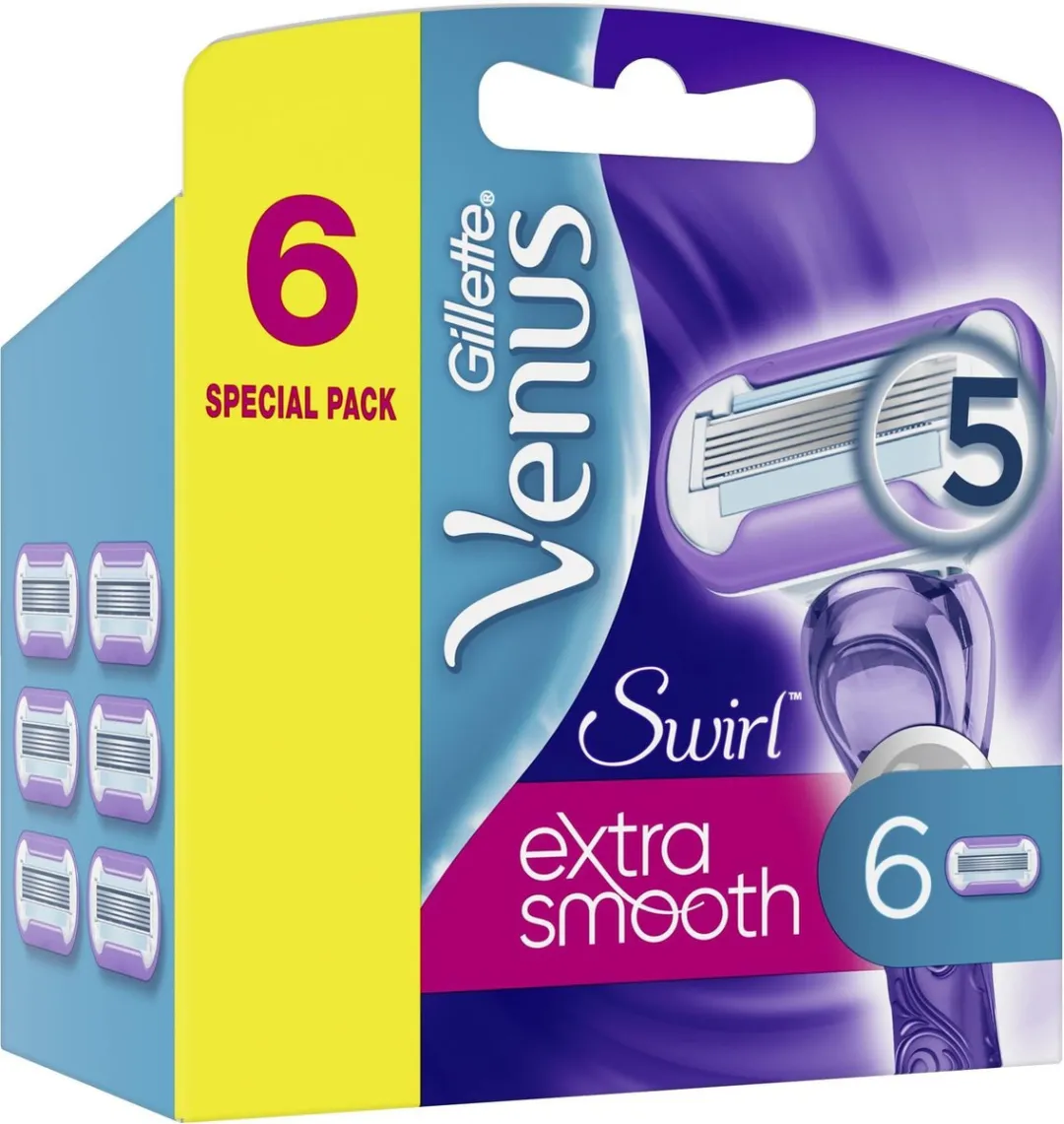 Gillette Venus Swirl Scheermesjes 6 Stuks - 5 Bladen - Paars