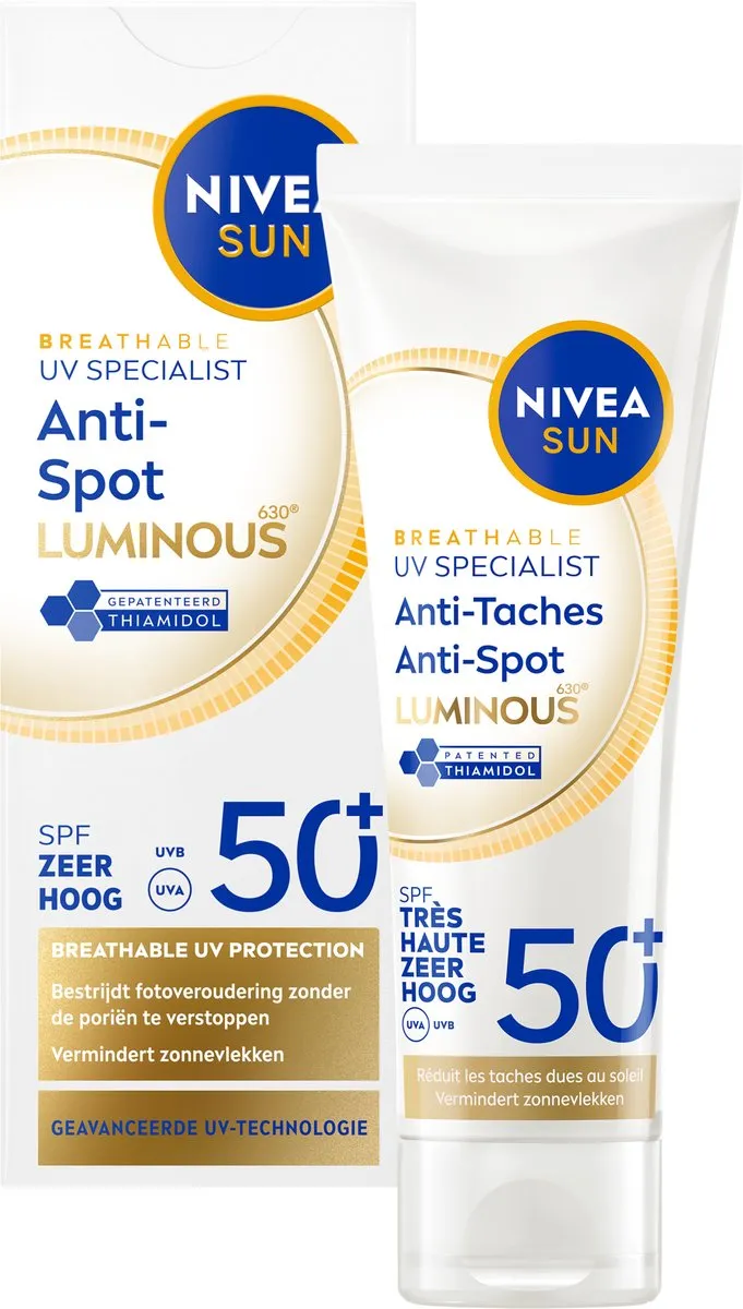 NIVEA SUN Face Luminous Anti-Spot Zonnebrandcrème SPF50+ 40ml