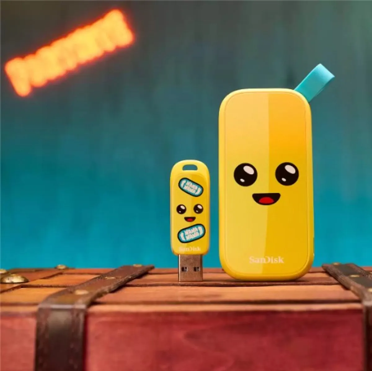 SanDisk Fortnite Peely USB Flash Drive 256GB - Geel