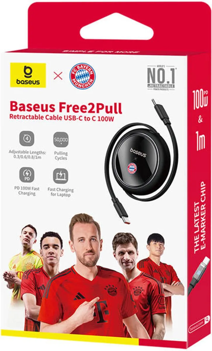 Baseus USB-C Oplaadkabel 100W 1m - Transparant