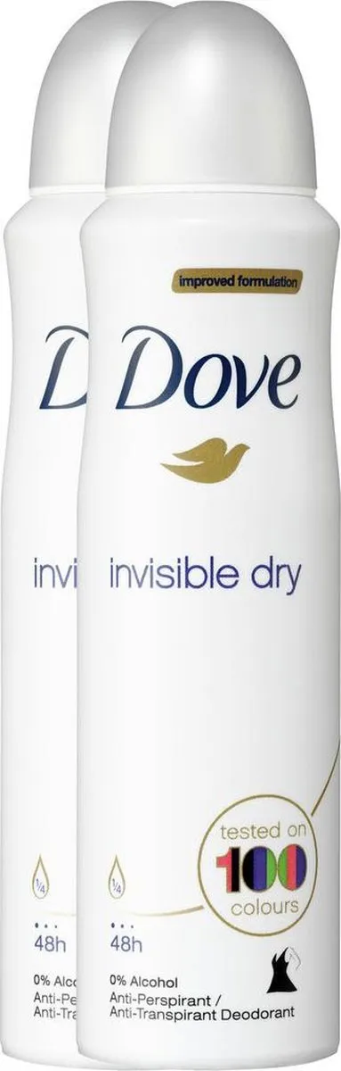Dove Invisible Dry Anti-transpirant 300ml - 2x150ml