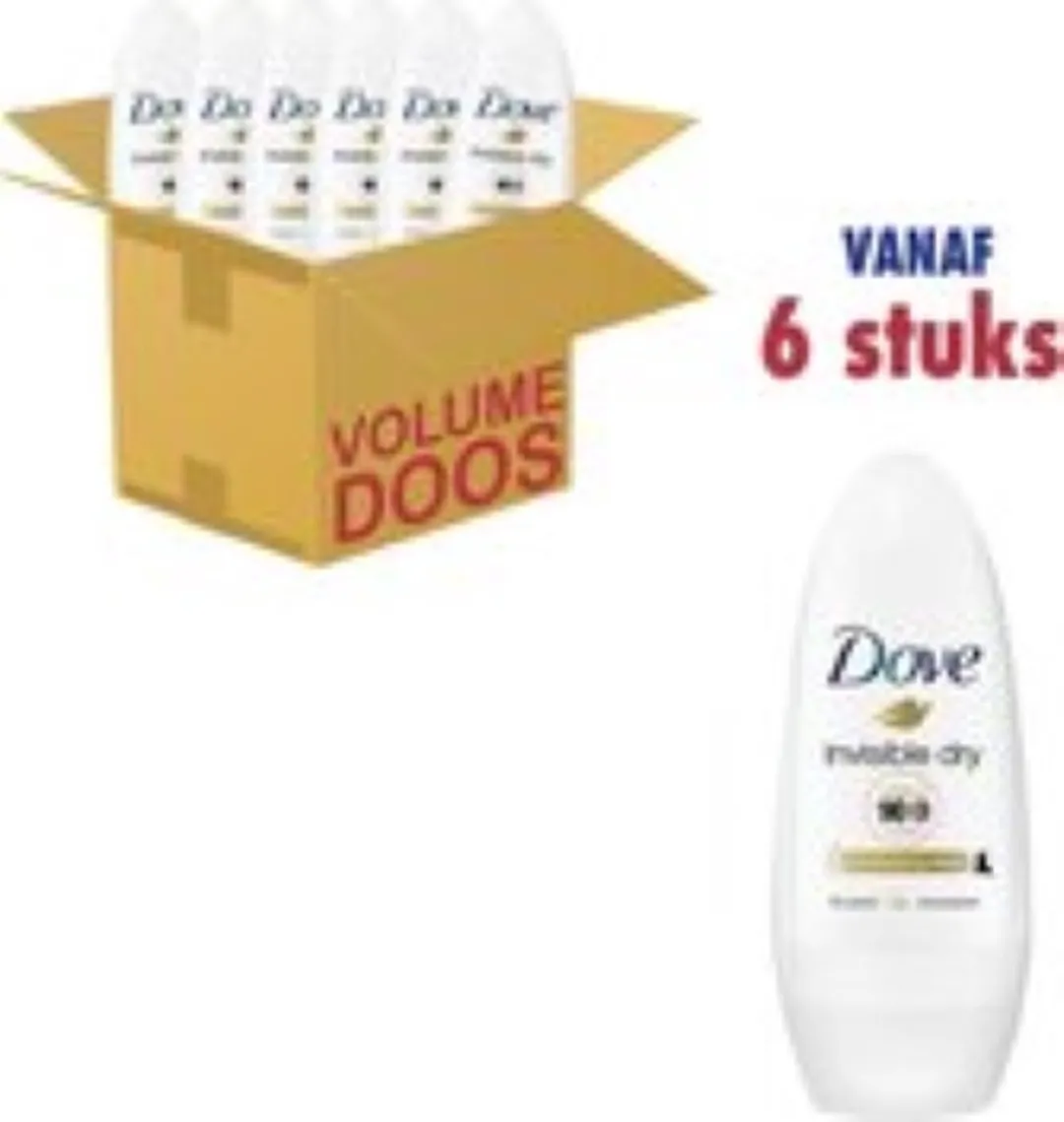 Dove Deo Roll-on Invisible Dry 50ml - 6 Stuks