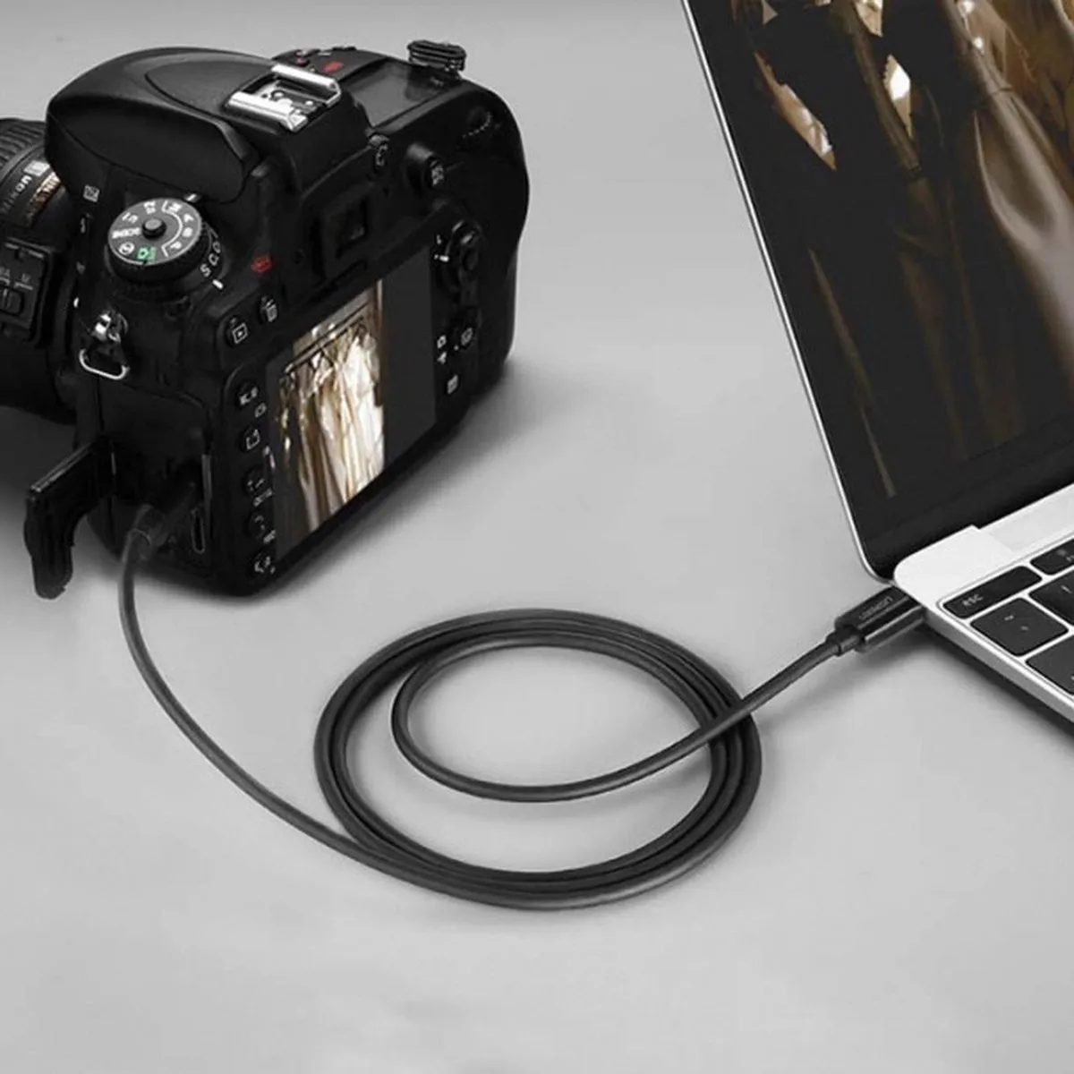 Ugreen US242 USB-C naar USB Mini Kabel 1m - Zwart