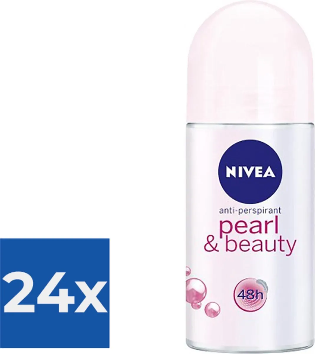NIVEA Pearl & Beauty Roll-On Deodorant 50ml - 24 Stuks
