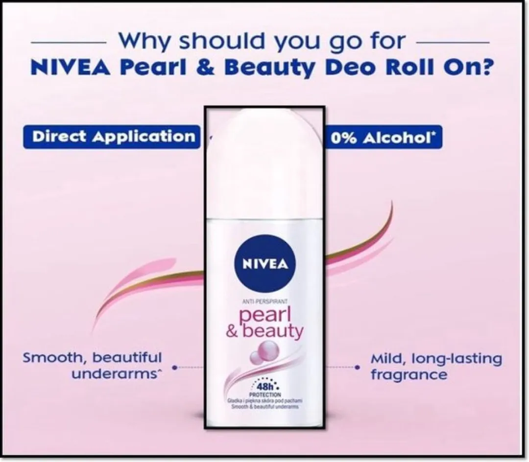 NIVEA Pearl & Beauty Roll-On Deodorant 50ml - 24 Stuks